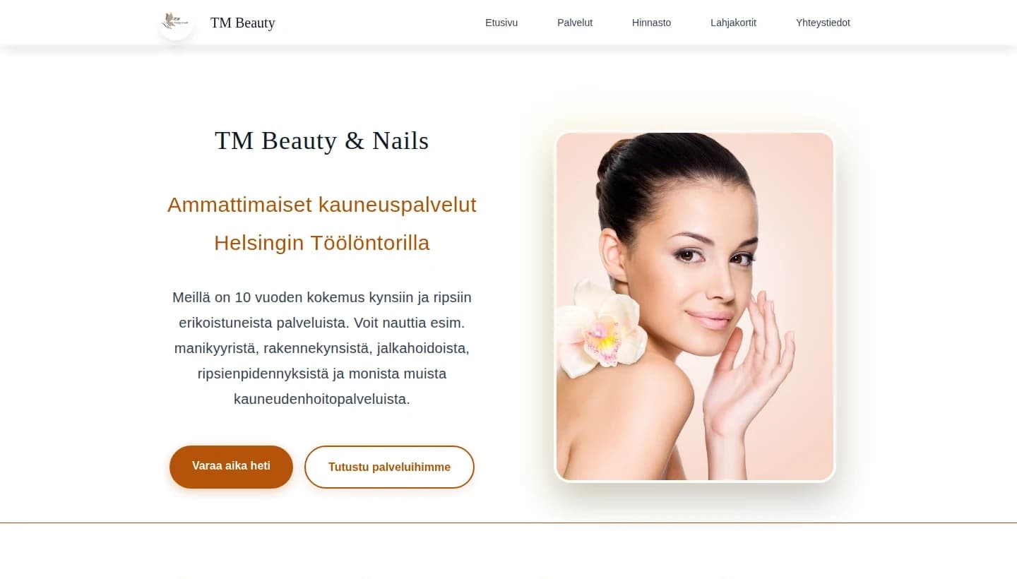 TM Beauty website